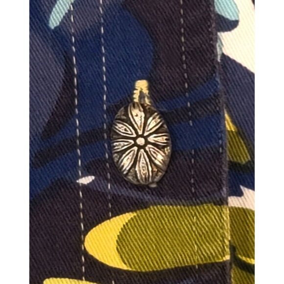 Choices Jacket Blouse Colorful Floral Long Sleeve Button-Up Collared Size Small - Picture 3 of 11